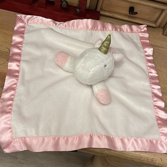 Cloud Island Unicorn Lovey Security Blanket Satin Trim - Picture 3 of 8